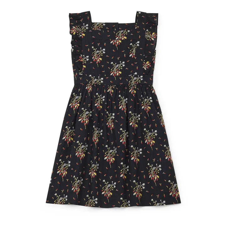 Capucin Floral Apron Dress  | Dark grey- Product image n°0