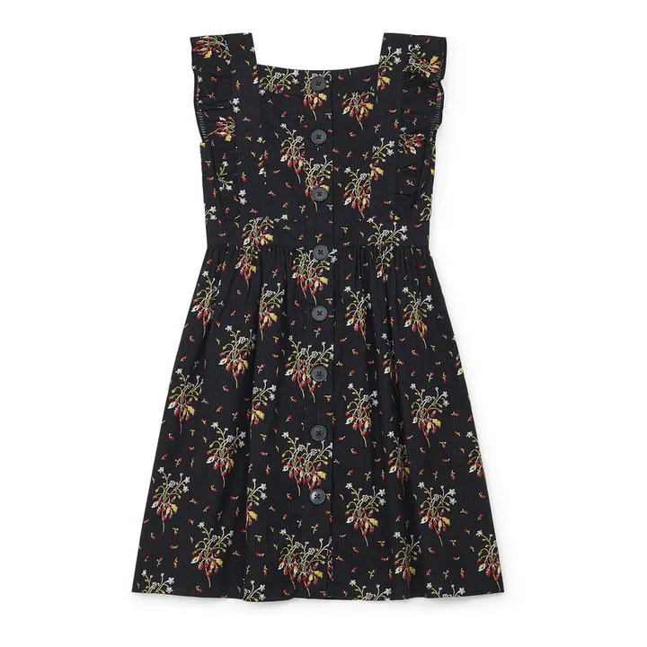 Capucin Floral Apron Dress  | Dark grey- Product image n°2