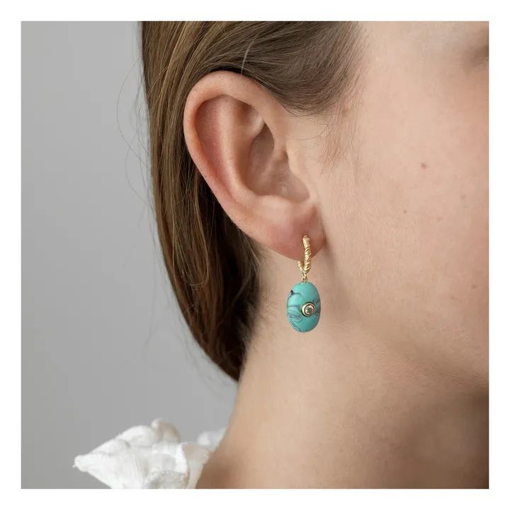 Pebble Beach Earrings  | Turquoise- Product image n°2