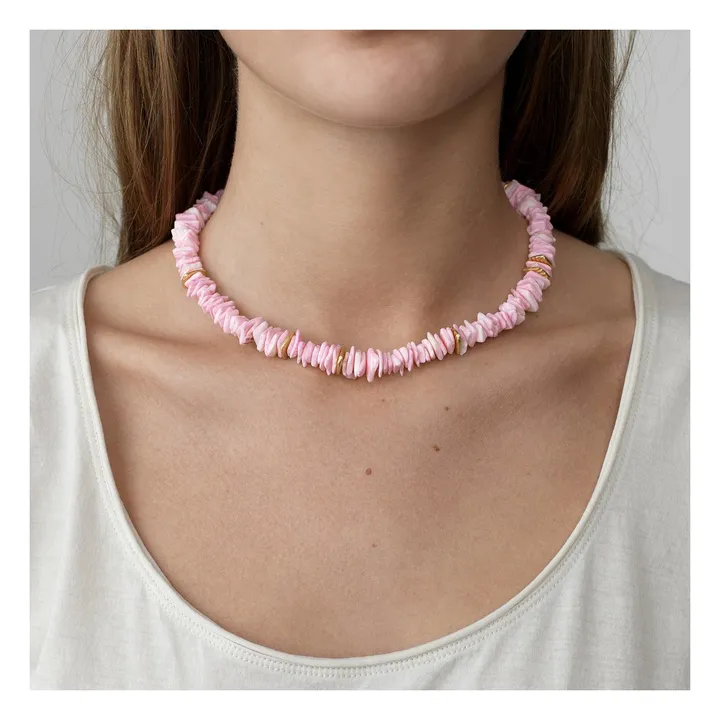 Collana Pink Puka | Rosa- Immagine del prodotto n°1
