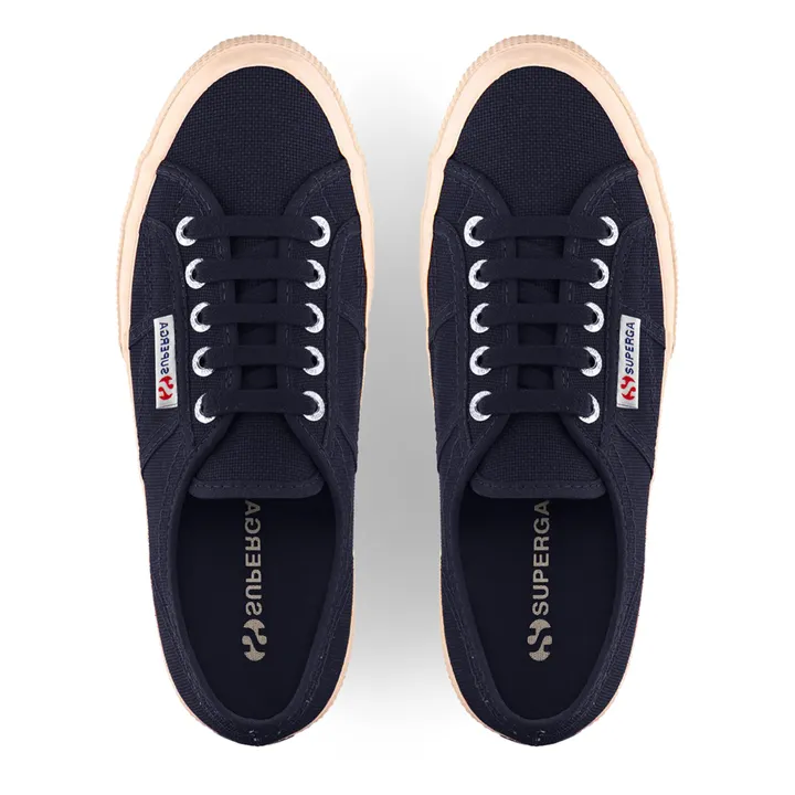 Baskets Lacets Coton | Bleu marine- Image produit n°1