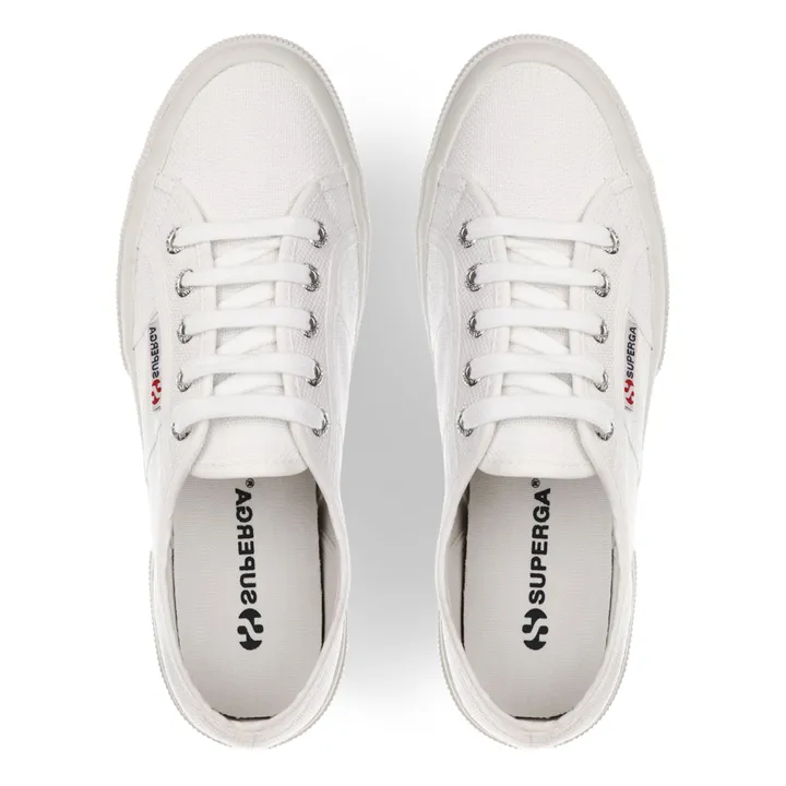 Cotton Laced Sneakers | White- Product image n°1