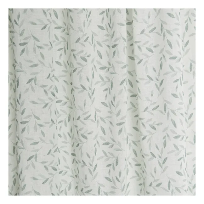 Organic Cotton Green Leaves Bed Canopy | Sage