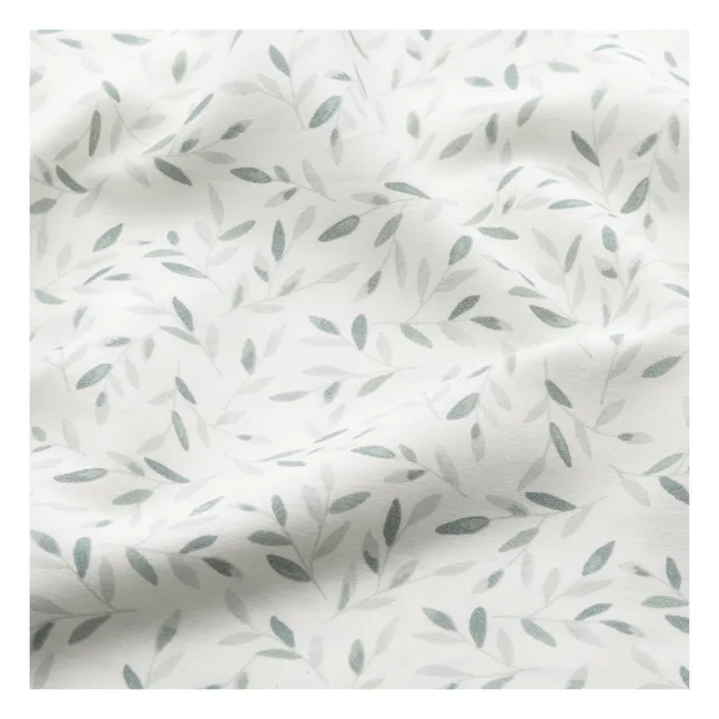 Juego de ropa de cama Green Leaves de algodón orgánico | Salvia