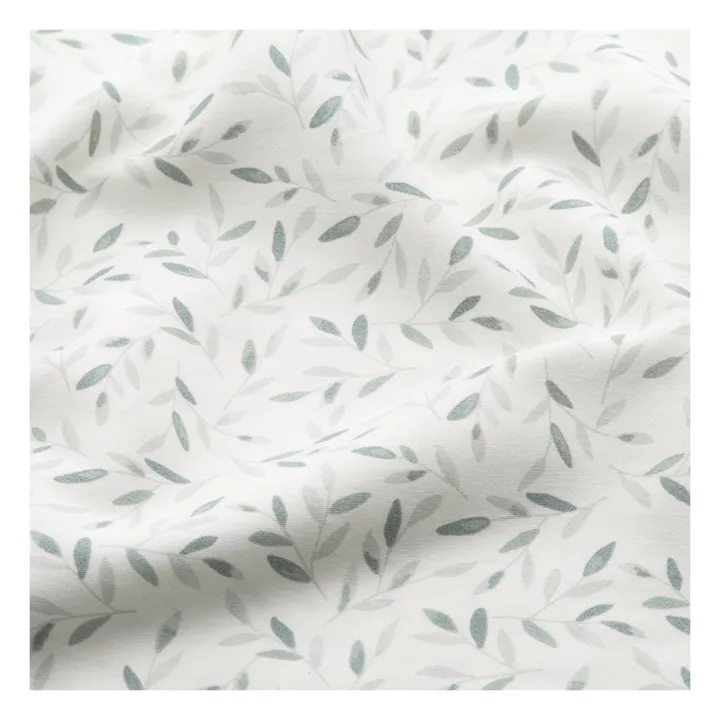 Juego de ropa de cama Green Leaves de algodón orgánico | Salvia- Imagen del producto n°1