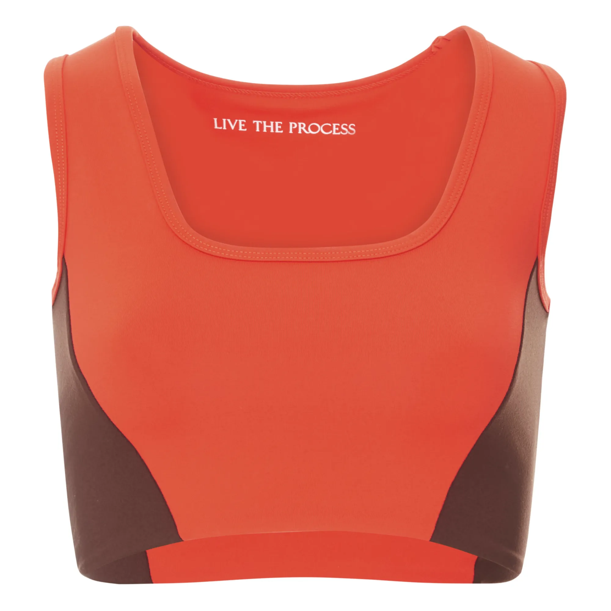 Live The Process Brown Transcend Crop Top