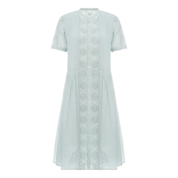Kleid Retour Brode aus Bio-Baumwolle | Mandelgrün- Produktbild Nr. 0