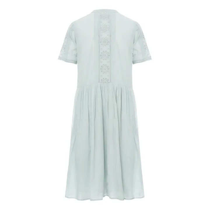 Kleid Retour Brode aus Bio-Baumwolle | Mandelgrün- Produktbild Nr. 3