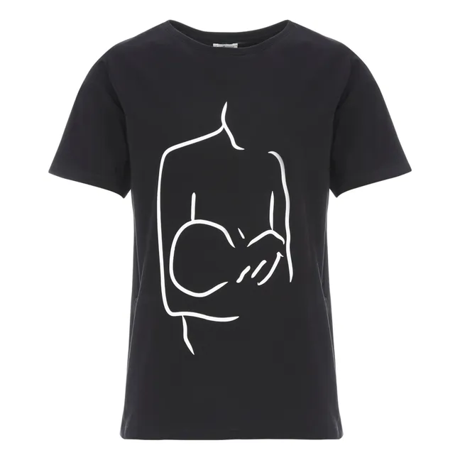 T-Shirt d'allaitement Motherhood | Noir