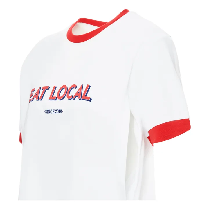 T-Shirt da allattamento, modello: Eat local | Bianco- Immagine del prodotto n°2
