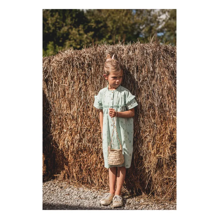 Zoé Linen Dress  | Green water- Product image n°2