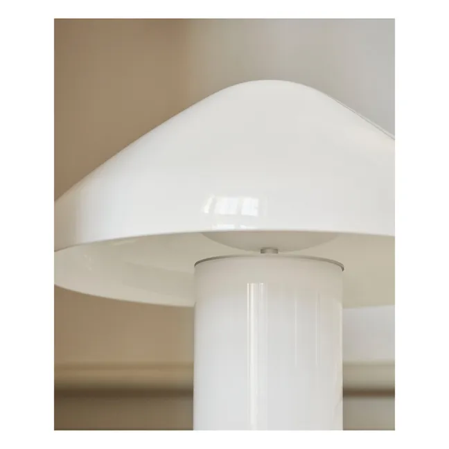 Lampe à poser Pao en verre opale | Blanc