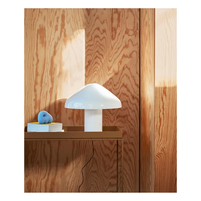 Lámpara de mesa Pao en cristal opalino | Blanco