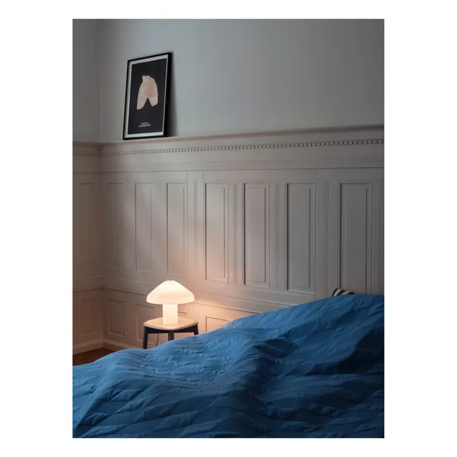 Lampada da terra, modello: Pao, in vetro opalino | Bianco