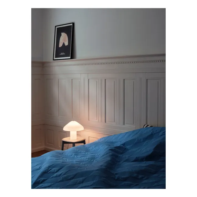 Lampe à poser Pao en verre opale | Blanc