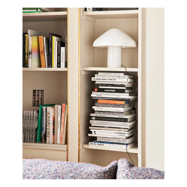Lampe à poser Pao en verre opale | Blanc
