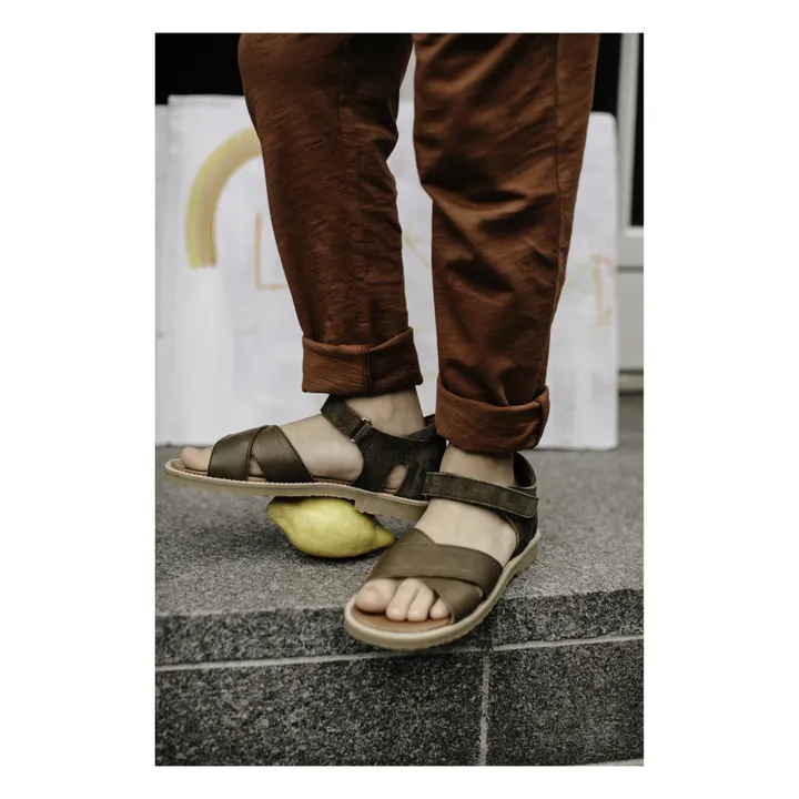 Sandalias Cruzadas | Verde Kaki- Imagen del producto n°1