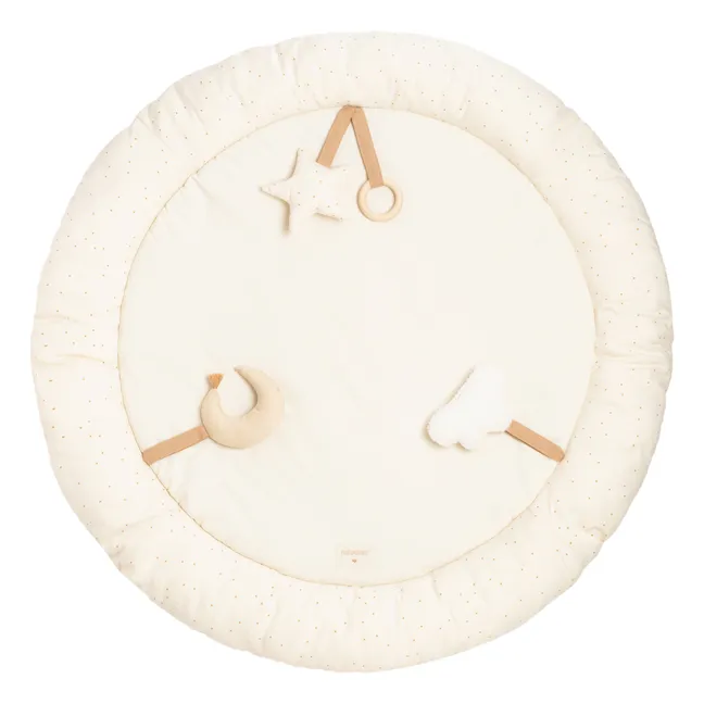 Organic Cotton Growing Green Early Learning Play Mat D100cm | Cream