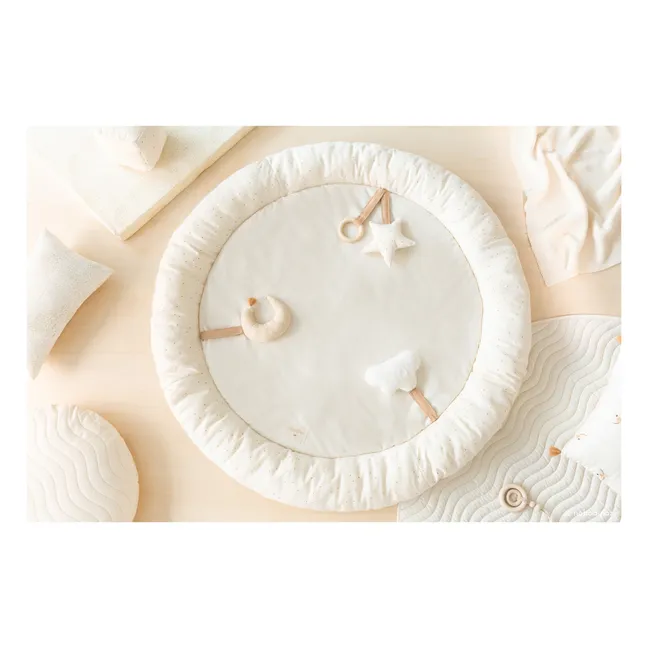 Organic Cotton Growing Green Early Learning Play Mat D100cm | Cream