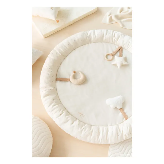 Organic Cotton Growing Green Early Learning Play Mat D100cm | Cream