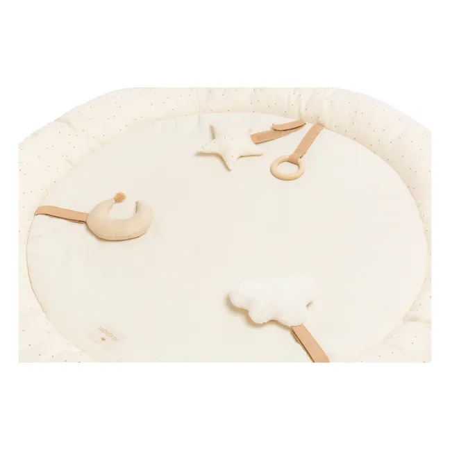 Organic Cotton Growing Green Early Learning Play Mat D100cm | Cream