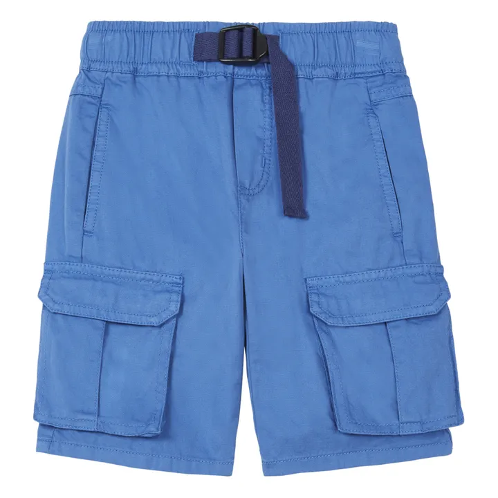 Organic Cotton Cargo Shorts   | Blue- Product image n°0