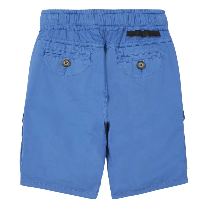Organic Cotton Cargo Shorts   | Blue- Product image n°1