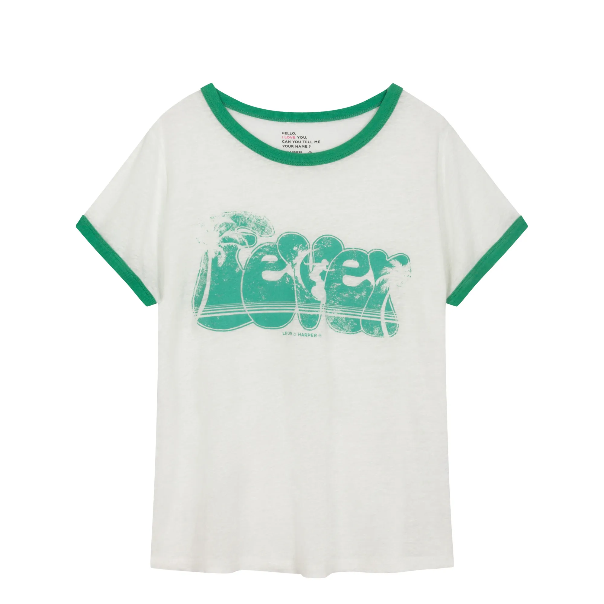 Leon & Harper White Toro Fever Linen T-Shirt