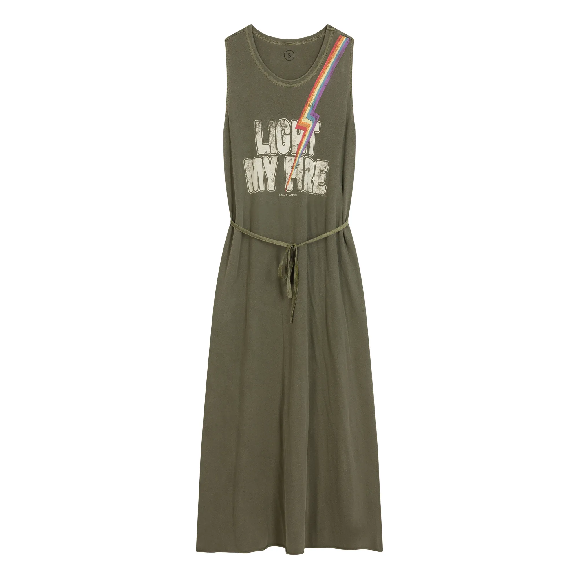 Leon & Harper Khaki Regisse Fly Organic Cotton Dress