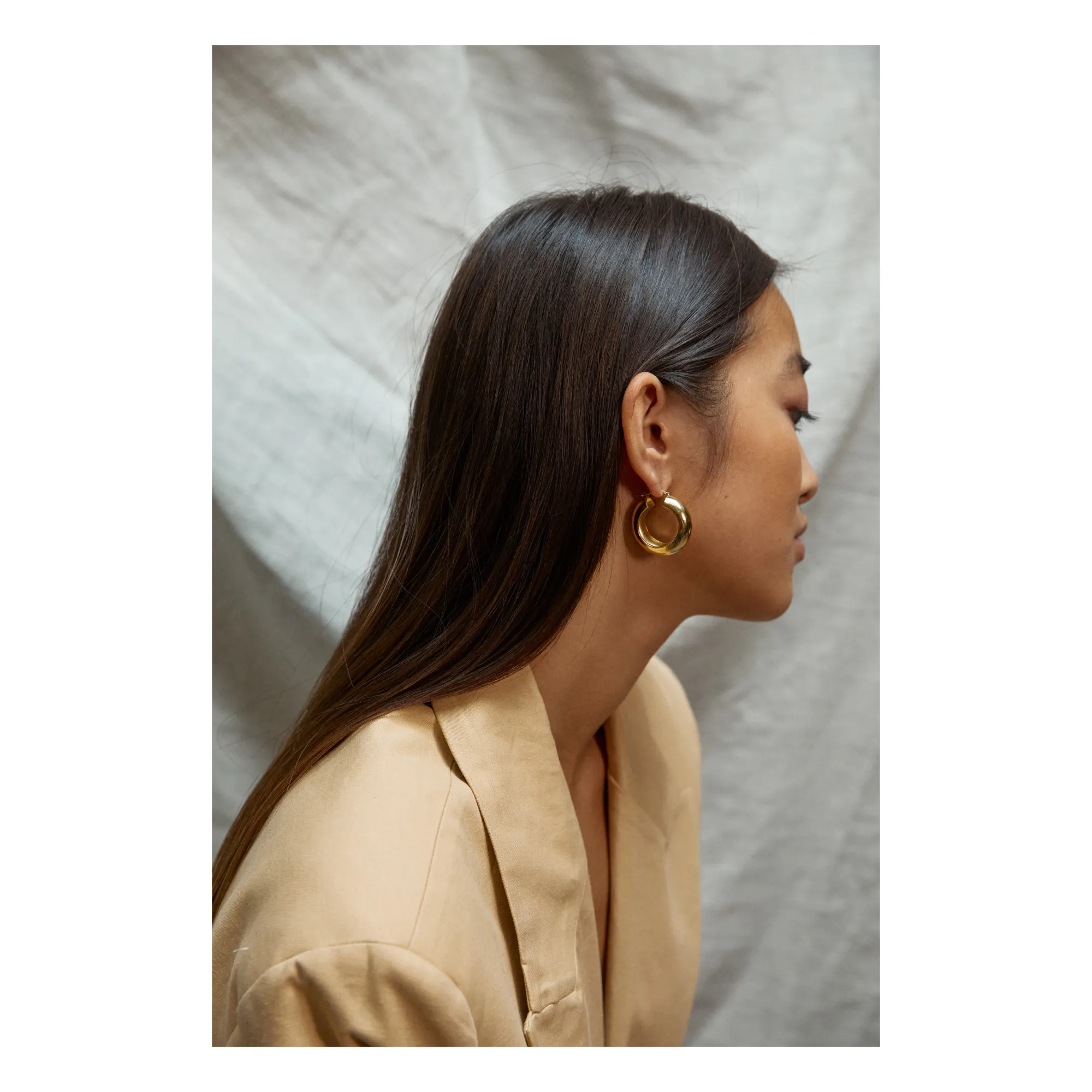 Louise Damas Gold Creoles Denise