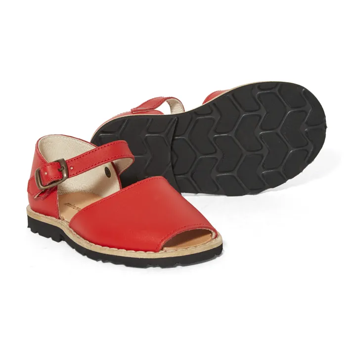 Frailera Leather Sandals  | Red- Product image n°1