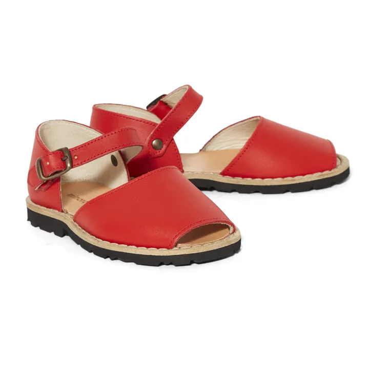 Frailera Leather Sandals  | Red- Product image n°2