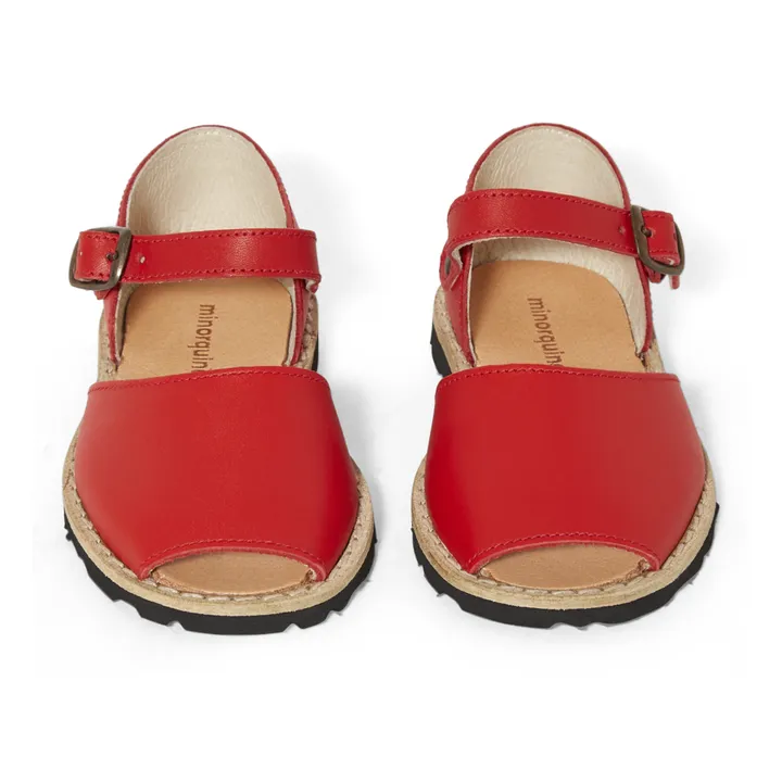 Frailera Leather Sandals  | Red- Product image n°3