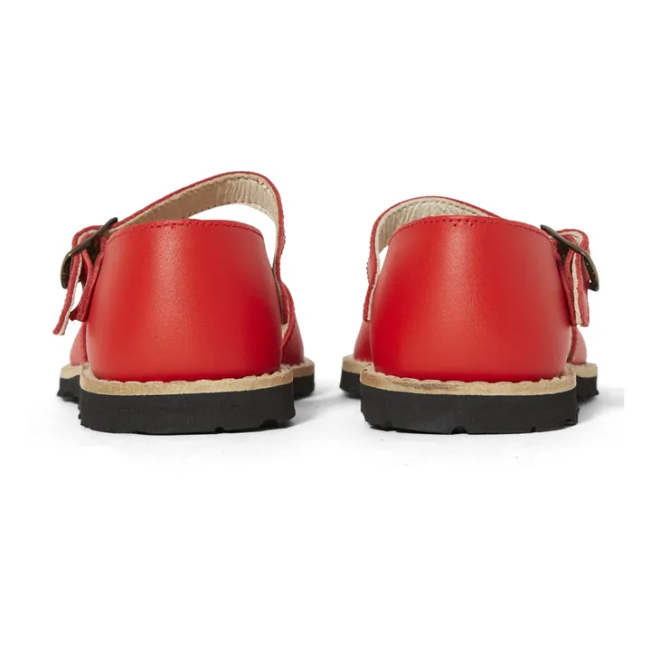 Frailera Leather Sandals  | Red- Product image n°4