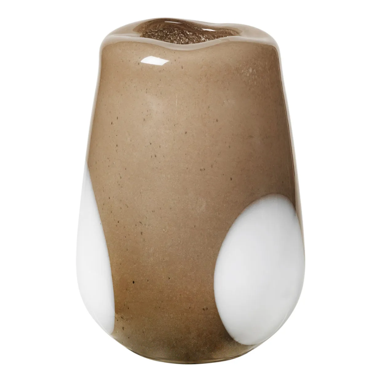 Broste Copenhagen Taupe Grey Ada Glass Vase