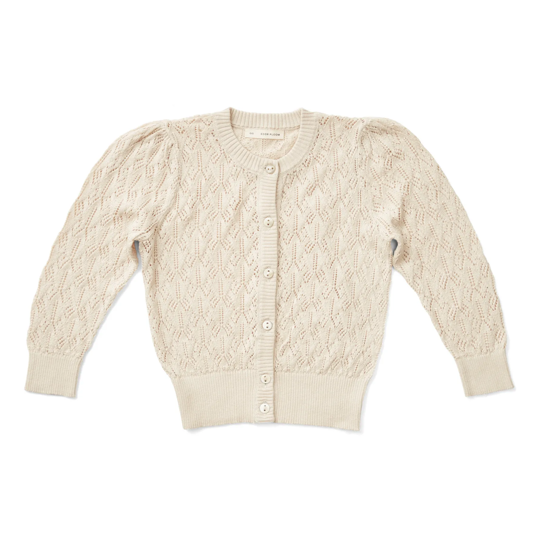 Knitted Rose Cardigan | Off white