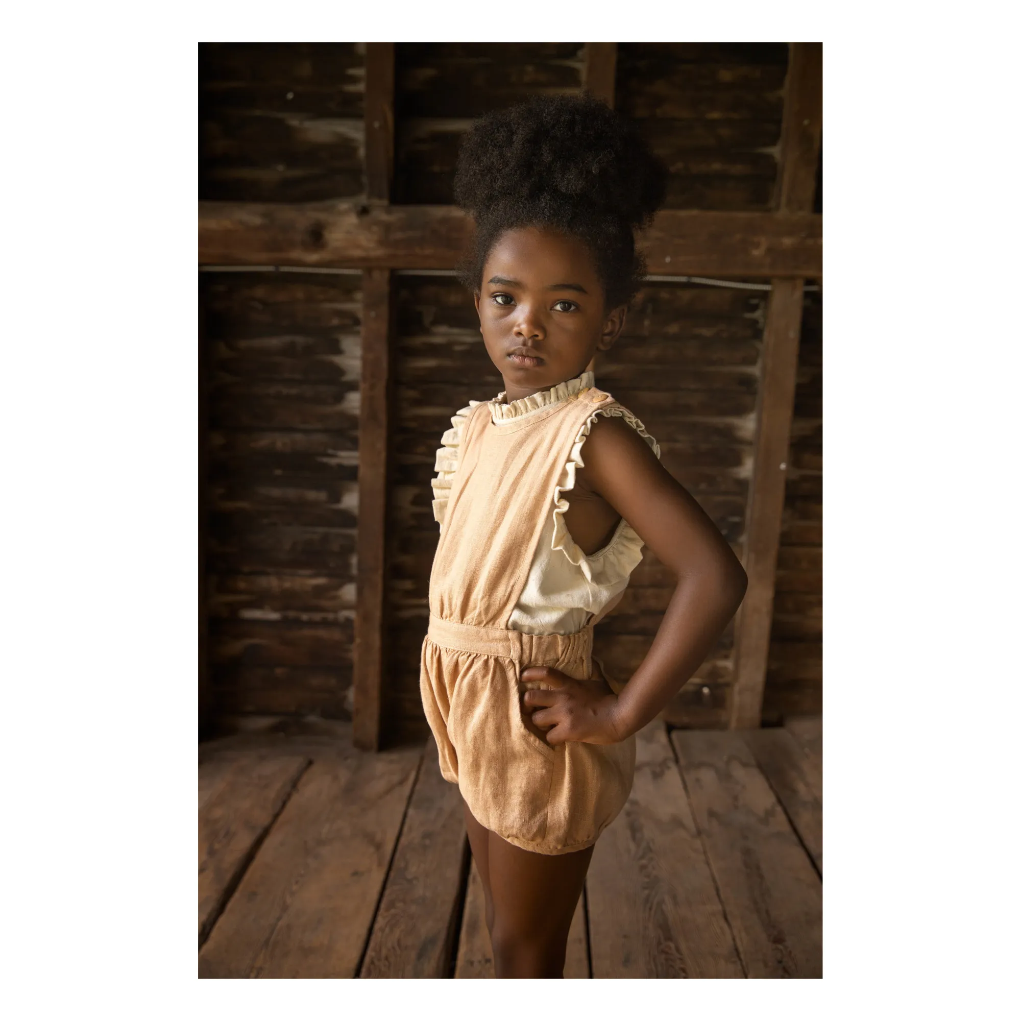 Fernanda Linen Jumpsuit  | Peach- Product image n°2