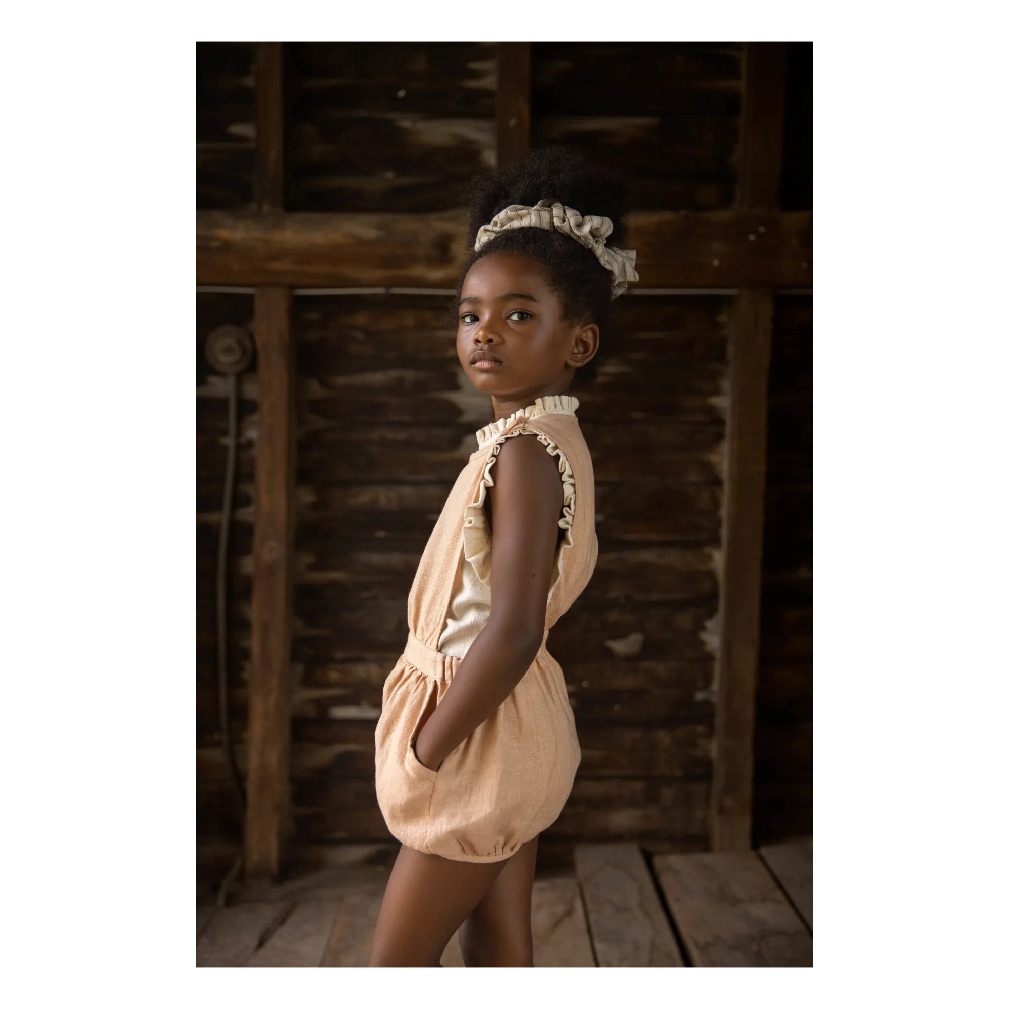 Fernanda Linen Jumpsuit  | Peach- Product image n°3