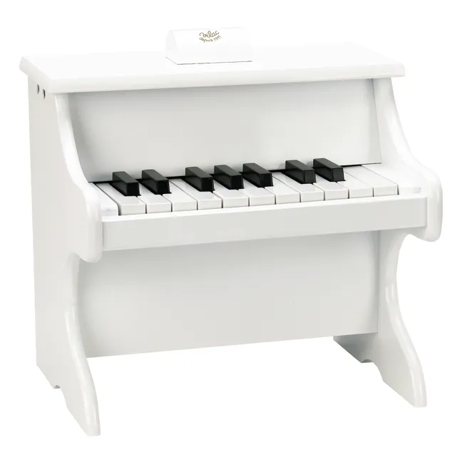 Piano 18 touches avec partitions | Blanc