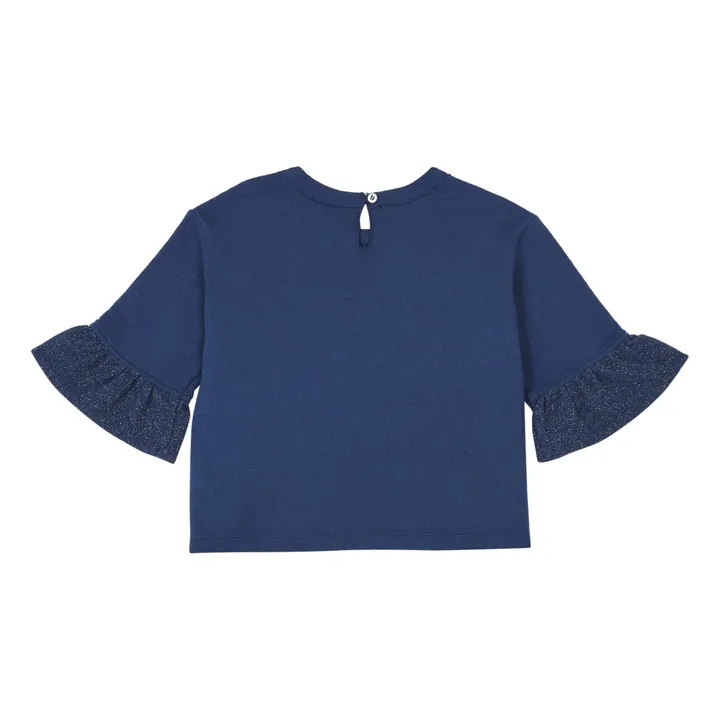 Suéter Volantes  Lúrex | Azul Marino- Imagen del producto n°1