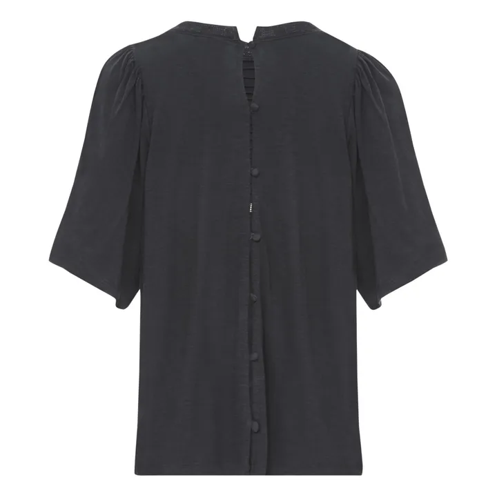 T-shirt Drewis Jersey Flammé Coton | Noir- Image produit n°3