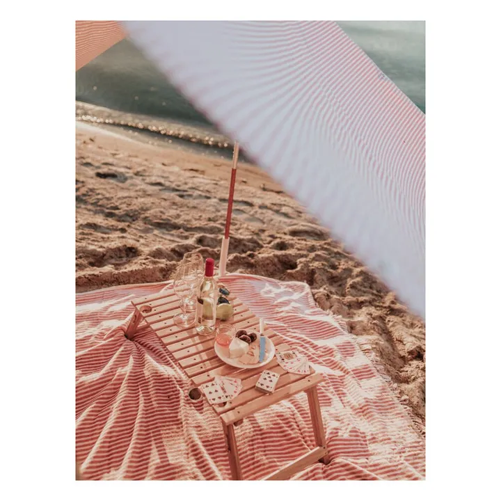 Beach Towel with Parasol Hole | Pink- Product image n°1