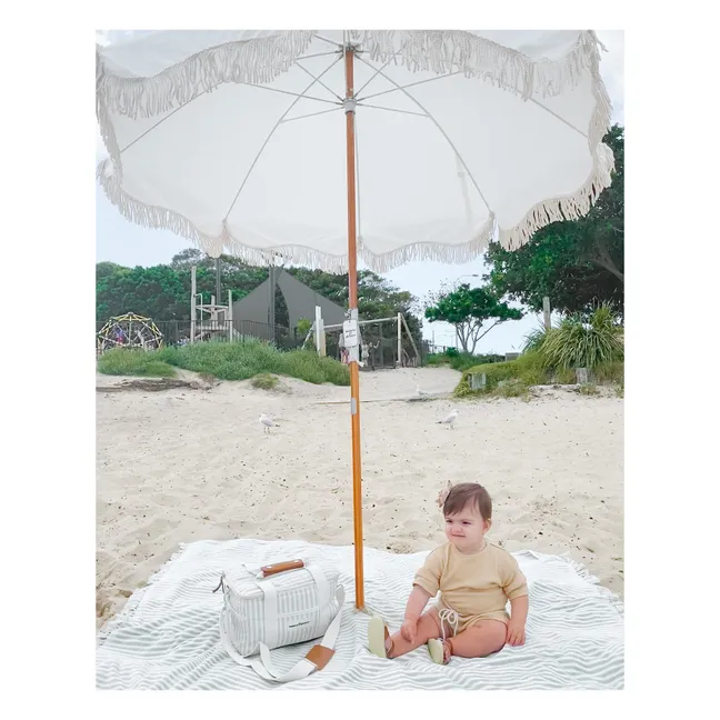 Beach Towel with Parasol Hole | Sage