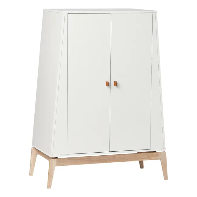 Armario bajo Luna roble - 2 puertas | Blanco