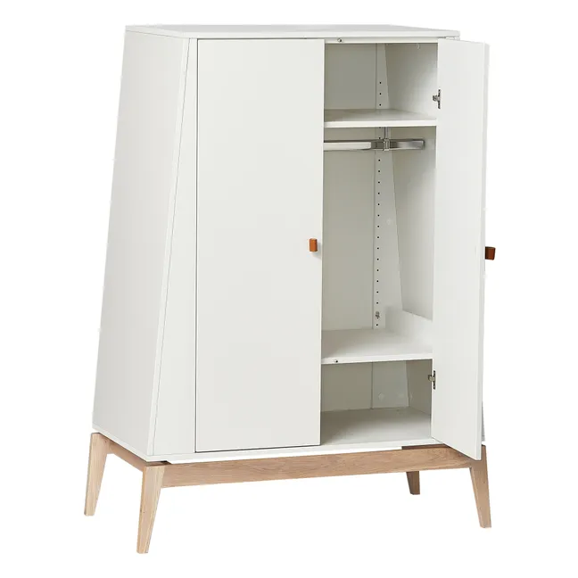 Luna Schrank aus Eiche - 2 Türen | Weiß