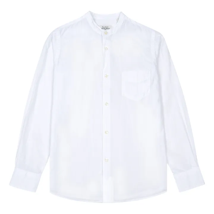 Hemd Baumwollvoile Mao-Kragen | Weiß- Produktbild Nr. 0