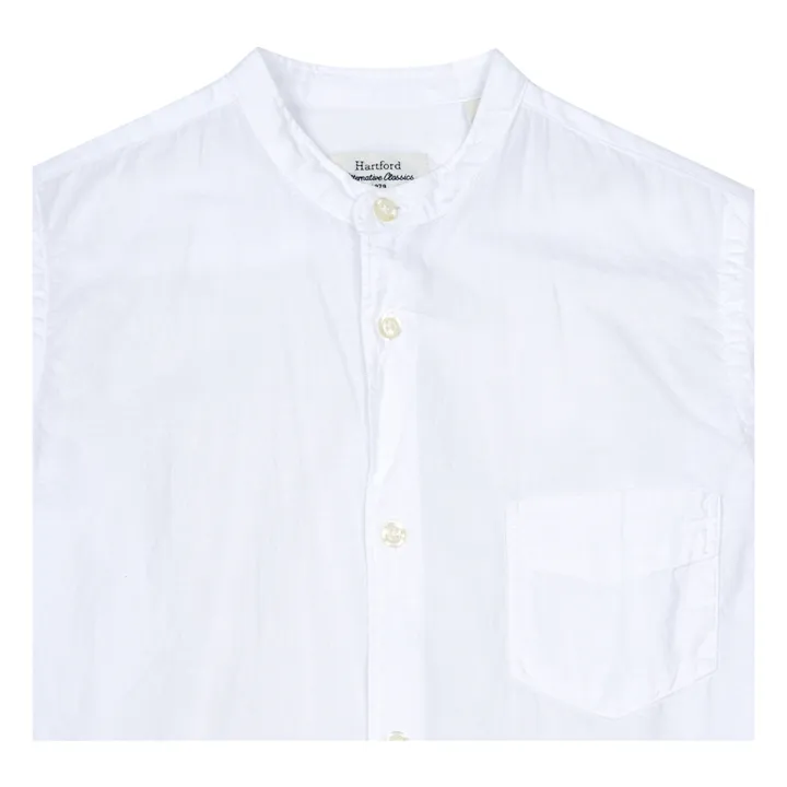 Hemd Baumwollvoile Mao-Kragen | Weiß- Produktbild Nr. 1