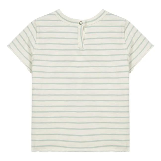 T-Shirt a righe  | Verde acqua