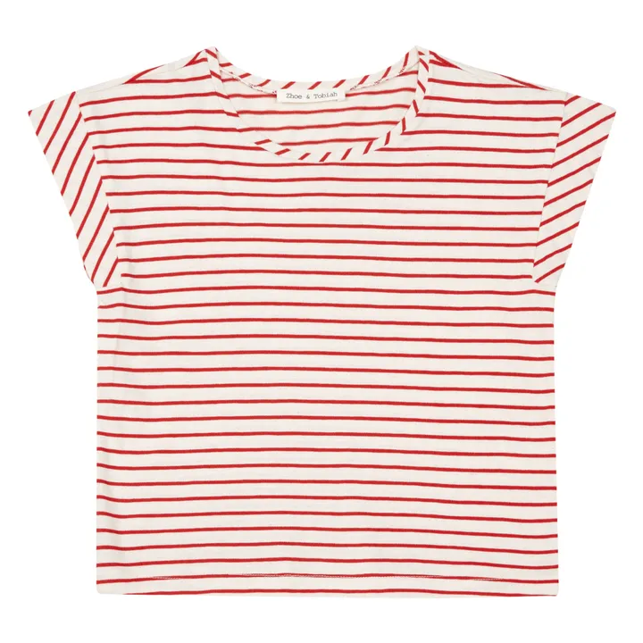  T-Shirt a righe | Rosso- Immagine del prodotto n°0