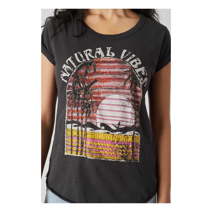 T-Shirt Tova Vibes aus Bio-Baumwolle | Kohle- Produktbild Nr. 1